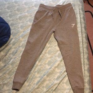 Gray Gymshark crest joggers